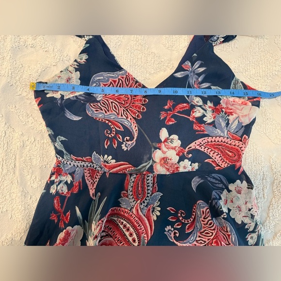 Lulus Floral Navy Maxi Dress - Picture 9 of 11